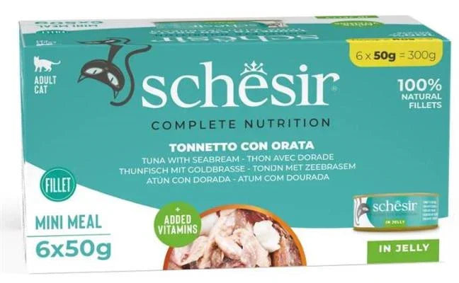 Cibo Umido Per Gatti SCHESIR CAT TONNO/ORATA 6 X GR 50