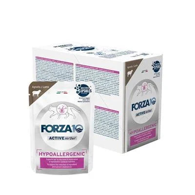 Cibo Umido Per Gatti FORZA 10 CAT BUSTE HYPOALLERGENIC AGNELLO 12 X GR 80