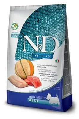 MANGIME SECCO PER CANI ND DOG OCEAN MINI SALMONE/MERLUZZO/MELONE KG 7