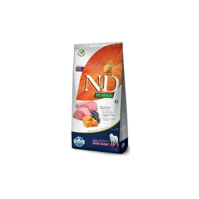 MANGIME SECCO PER CANI ND DOG PUMPKIN MAXI GIANT AGNELLO/MIRTILLO KG 12