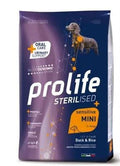 MANGIME SECCO PER CANI PROLIFE DOG STERILIZED SENSITIVE MINI ANATRA/RISO KG 2
