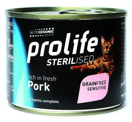 Cibo Umido Per Gatti PROLIFE CAT UM STERILIZED MAIALE GR 200 NEW